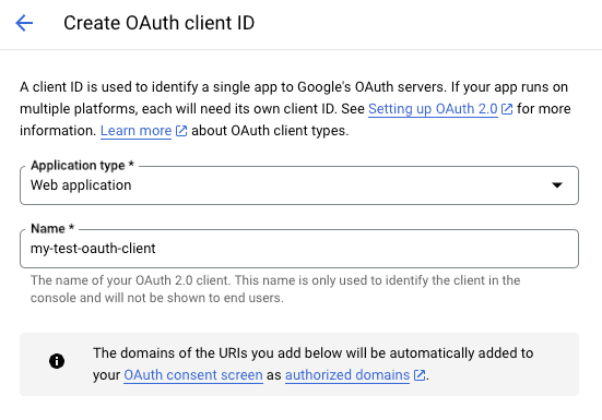 Create oAuth Client